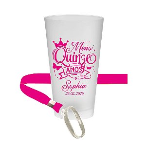 Copo Ecológico com Tirante –  Debutante 15 Anos (Personalizável)