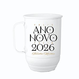 Caneca de Alumínio 600ml - Feliz Ano Novo
