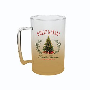 Caneca de Chopp Degradê 450ml - Feliz Natal