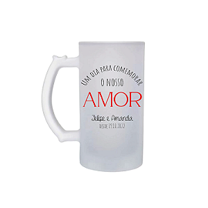Caneca Jateada de 450ml Personalizada - Dia dos namorados