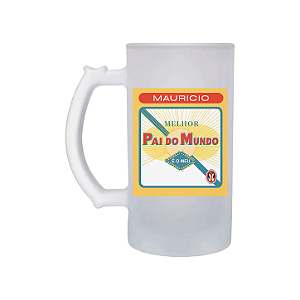 Caneca Jateada 450ml Personalizada - Dia dos Pais - Edição Marcas de Bebidas