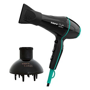 KIT TAIFF - SECADOR PROFISSIONAL STYLE PRETO 2000W 127V + DIFUSOR CURVES