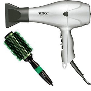 KIT - SECADOR FOX ION PRATA 2000W 127V + ESCOVA PROART PRO VERDE 38MM EPM03