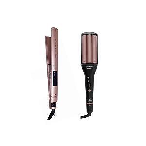 Kit Gama Keration - Prancha Elegance Led Keration  + Modelador  X Waves Keration