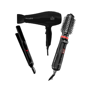 Kit Gama Eleganza Plus - Secador 2100w 127v + Escova Secadora Rotativa  Bv + Prancha 220ºc Bv
