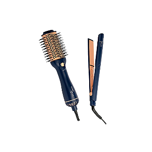Kit Taiff Gloss Blue Bivolt - Chapinha 230ºc  + Escova Modeladora 1200w