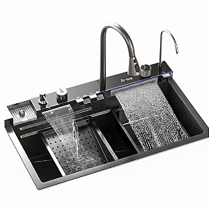 Cuba Gourmet Completa Way Wcb-7546-sv Com Torneira, Ducha FlexÍvel E Display Digital 75x46x22 Cm