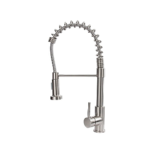 Torneira De Cozinha Tor-008 Gourmet Domum Monocomando Escovada