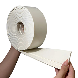 RodapÉ Eva Branco 3125 10cm X 10mm Make Decor 5 Metros