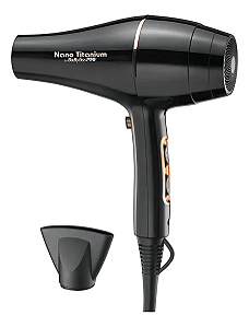 Secador De Cabelo Babylisspro Nano Titanium 2000w Preto/rosÊ Gold - 220v