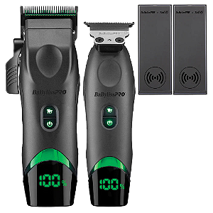 Kit Babylisspro Tomb45 - Maquina Acabamento + Maquina Corte + 2 Base Wireless