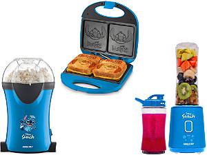 Kit Mallory Disney Stitch 110v - Pipoquera ElÉtrica + Liquidificador Individual + Sanduicheira