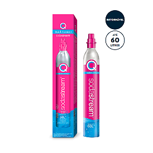 Cilindro Extra De Co2 60 Litros Sodastream Rosa Para Máquinas Quick Connect Terra Duo Art E Gaia