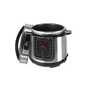 Panela De Pressão Elétrica Kian Ppe-102 6l Inox 1000w Com Timer, Controle De Temperatura E Travas De Segurança 127v