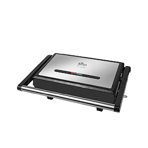 Grill Panini Inox Kian Gp-104 Preto 1200w Para Sanduíches E Lanches Rápidos 127v