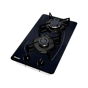 Cooktop Braslar Pop 2 Bocas A Gás Mesa De Vidro Acendimento Automático Bivolt Preto