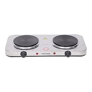 Fogão Elétrico Portátil Fe-02 Mimo Style 127v, 2 Bocas, 2000w, Tomada 20a