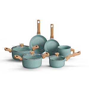 Conjunto De 6 Panelas Pratic Cook Green Mimo Style Compatível Com Indução