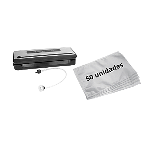 Kit Mimo Style - Seladora A Vacuo 9474 Sv01 140w Bivolt + Embalagem A Vácuo 974517 25 Cm 50 Unidades