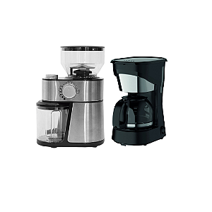 Kit Mimo Style 127v - Moedor De Café 9465 Ajustável Mc01 200w + Cafeteira 10075 Cf02 18 Xícaras 550w