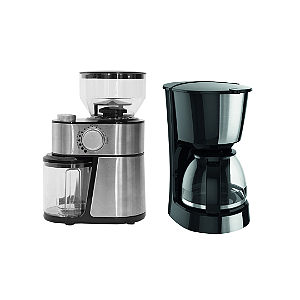 Kit Mimo Style 127v - Moedor De Café 9465 Ajustável Mc01 200w + Cafeteira 10073 Smart 900ml 30 XÍcaras 800w