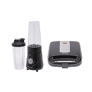 Kit Mimo Style 127v - Liquidificador Blender 9904 Personal 750ml 600w + Sanduicheira Smart Plus 9898 Sd02 Inox 750w