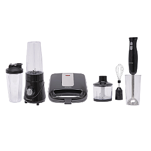 Kit Mimo Style 127v - Mixer 3 Em 1 9908 Mx02 500w + Sanduicheira 9898 Sd02 750w + Liquidificador Blender 9904 300w