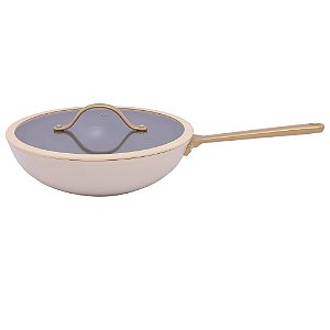 Frigideira Mimo Style Liber Cook Gold Wok Com Tampa 28cm Indução 3l