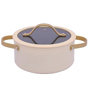 Caçarola Mimo Style Liber Cook Gold Com Tampa 20cm Indução 2,8l
