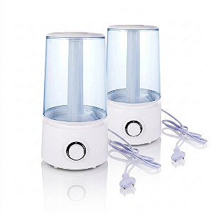 Kit 2 Umidificadores De Ar 9471 Ultrassônicos Mimo Style 2,5l Silenciosos Bivolt