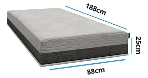 Colchão De Solteiro Umaflex Fit Visco 25x188x88 30001986