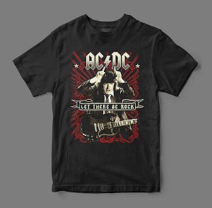 Camiseta Oficial AC DC Back in Black Oficina Rock