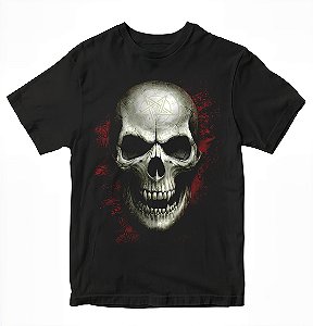 Camiseta Caveira Pentagrama