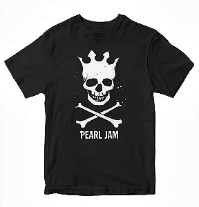 Camiseta Pearl Jam - crown skull