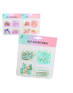 KIT Escritório com Prendedores e Clipes Soft Color