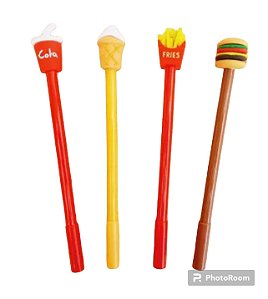 Caneta fast Food divertidos variados