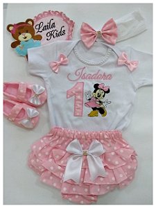 Calcinha Bunda Rica + Tiara + Body Personalizado + Sapatinho