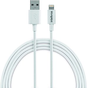 Cabo Intelbras USB Lightning 1,2m PVC Branco EUAL 12PB