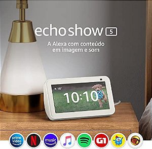 Smart Speaker Alexa Echo Show 5,5" 2ªG Tela Touch Branca