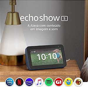 Smart Speaker Alexa Echo Show 5,5" 2ªGer Tela Touch Azul