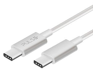 Cabo USB-C p/ USB-C Pulse WI426 1,2m Branco