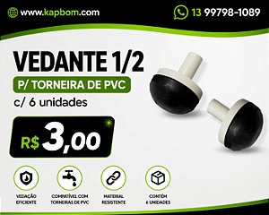 Vedante 1/2 para Torneira de PVC com 6 Unidades Alta Vedação e Durabilidade