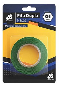 Fita Dupla Face Barcelona 12mm x 2m Alta Fixação Multiuso