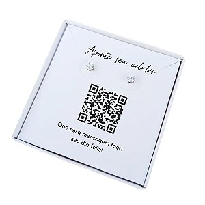 Brinco ponto de luz aço - Caixa presente com QR Code Personalizado