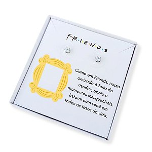 Brinco ponto de luz de aço+ Caixa presente Friends