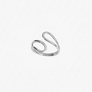 Anel oval trabalhado regulável de aço inox