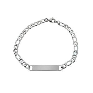 Pulseira grumet com placa gravável de aço inox