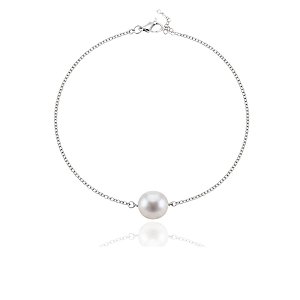 Pulseira de madre pérola oval de aço