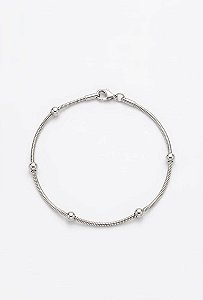 Pulseira com bolinha de aço inox
