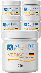KIT 5 Potes de Verisol® Puro Importado Alemanha (Selo de autenticidade) Gelita  150 Doses Total (5 meses) * Peptídeos Bioativos de Colágeno *